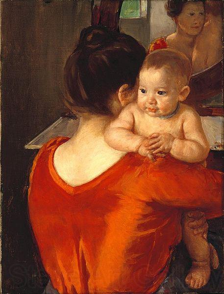Mary Cassatt Woman in a Red Bodice and Her Child France oil painting art